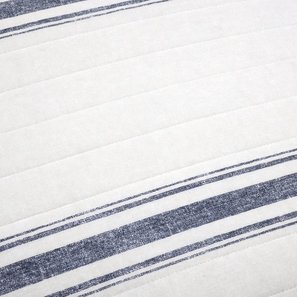 Reversible Farmhouse Stripe Quilt Set – Twin XL