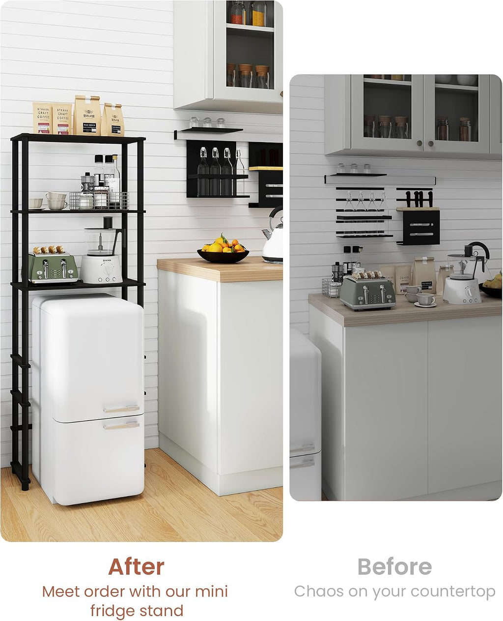 3-Tier Mini Fridge & Microwave Stand