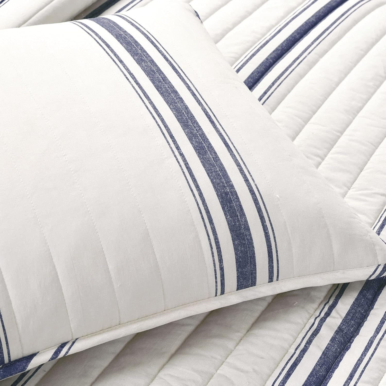 Reversible Farmhouse Stripe Quilt Set – Twin XL