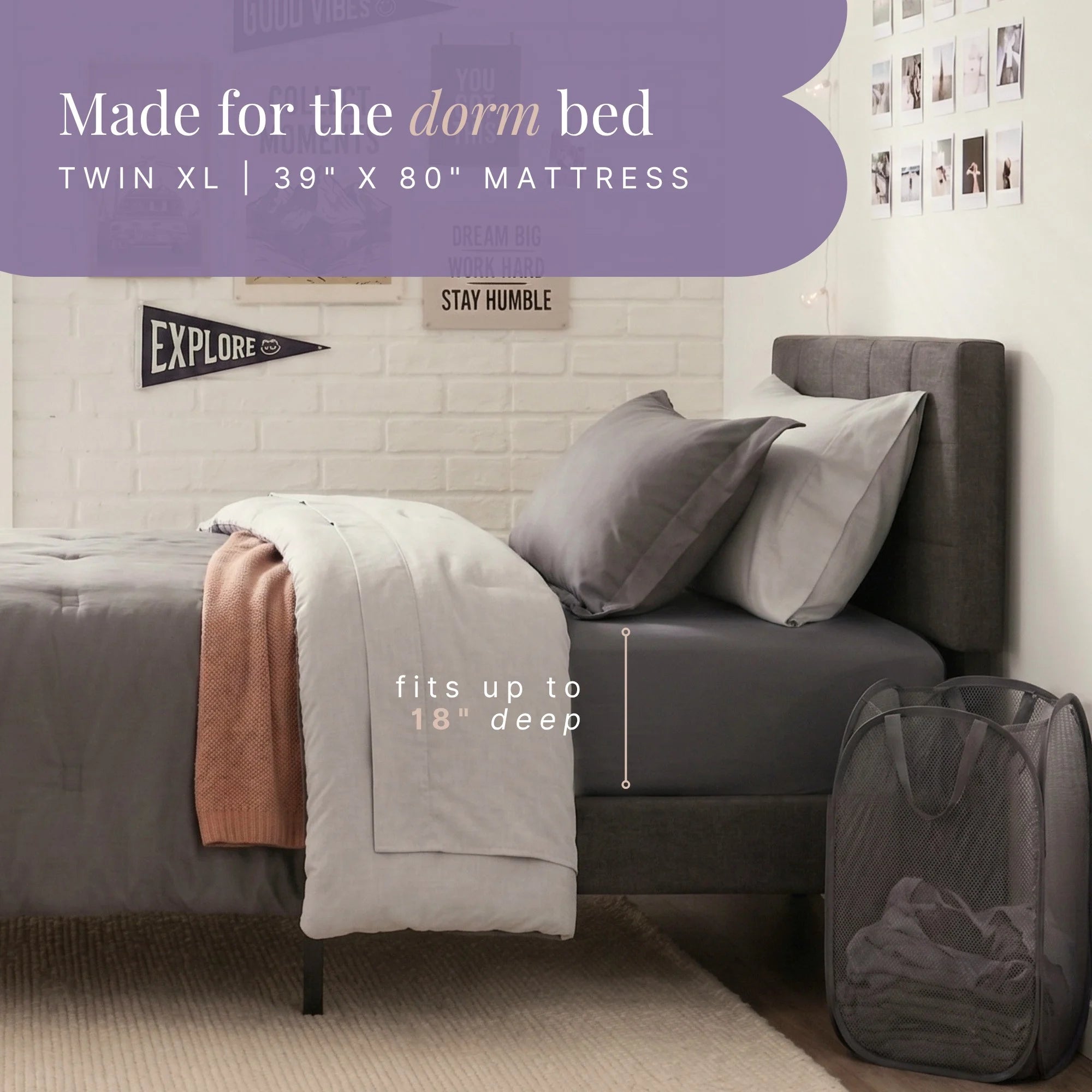 Complete Dorm Essentials Bed-In-A-Bag Set