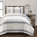 Reversible Farmhouse Stripe Quilt Set – Twin XL