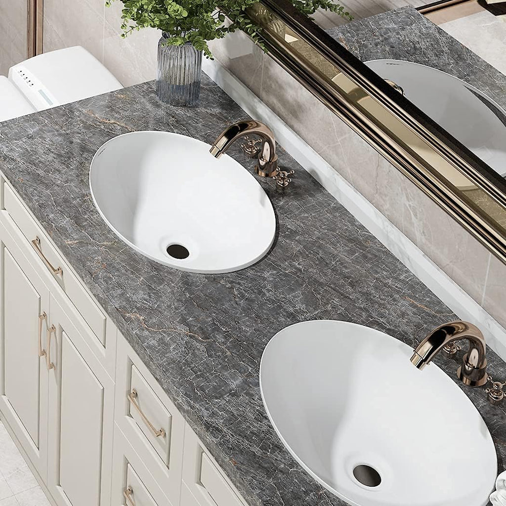 Marble-Look Peel & Stick Countertop Cover