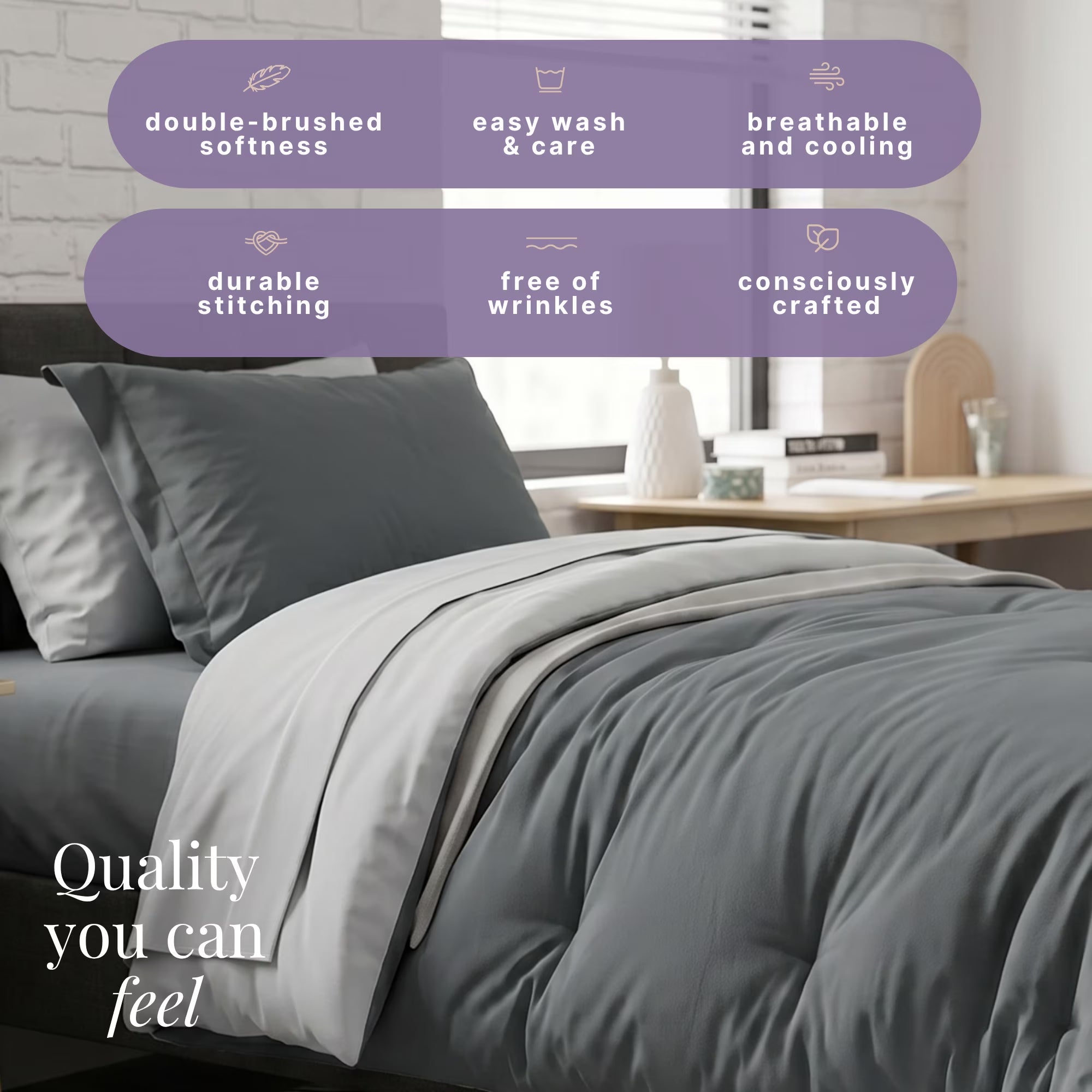 Complete Dorm Essentials Bed-In-A-Bag Set