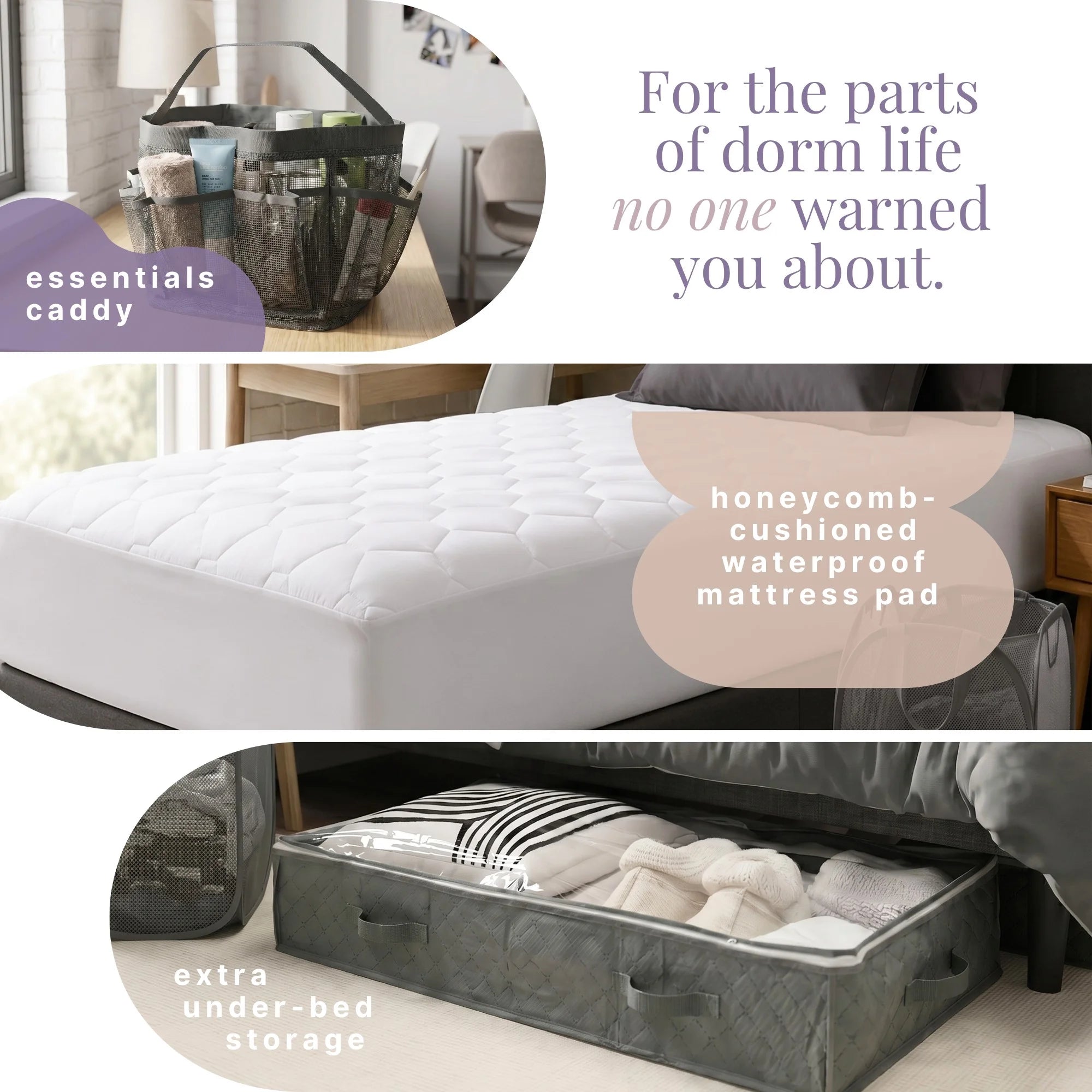 Complete Dorm Essentials Bed-In-A-Bag Set