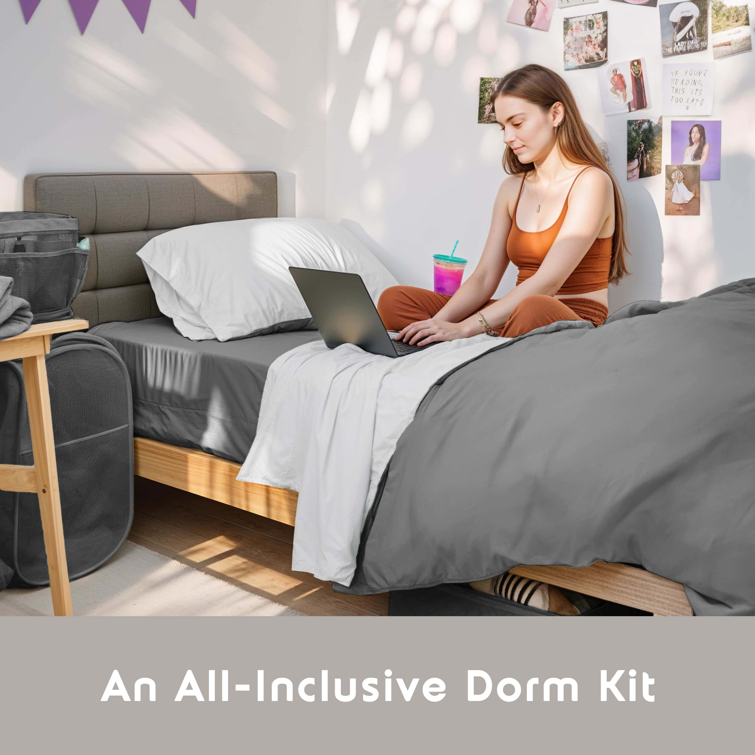 Complete Dorm Essentials Bed-In-A-Bag Set