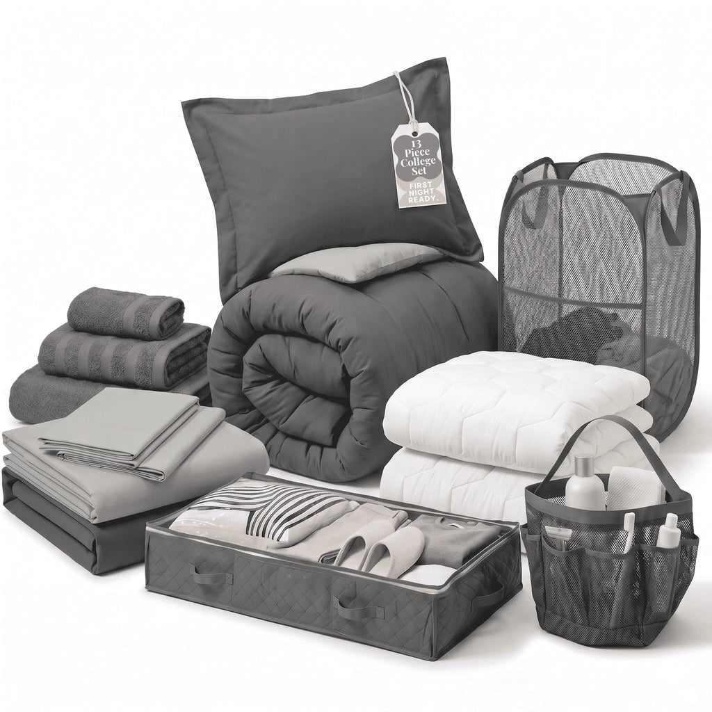 Complete Dorm Essentials Bed-In-A-Bag Set