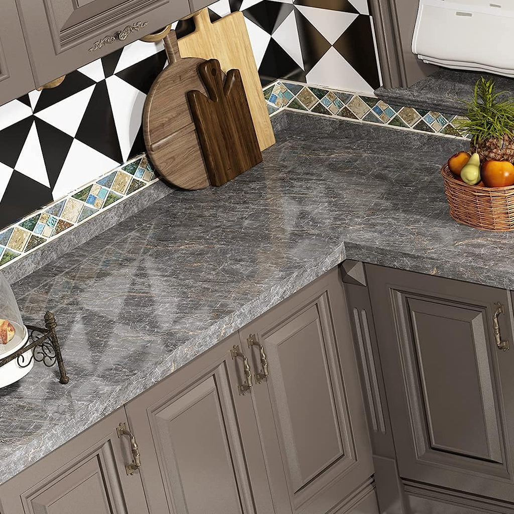 Marble-Look Peel & Stick Countertop Cover