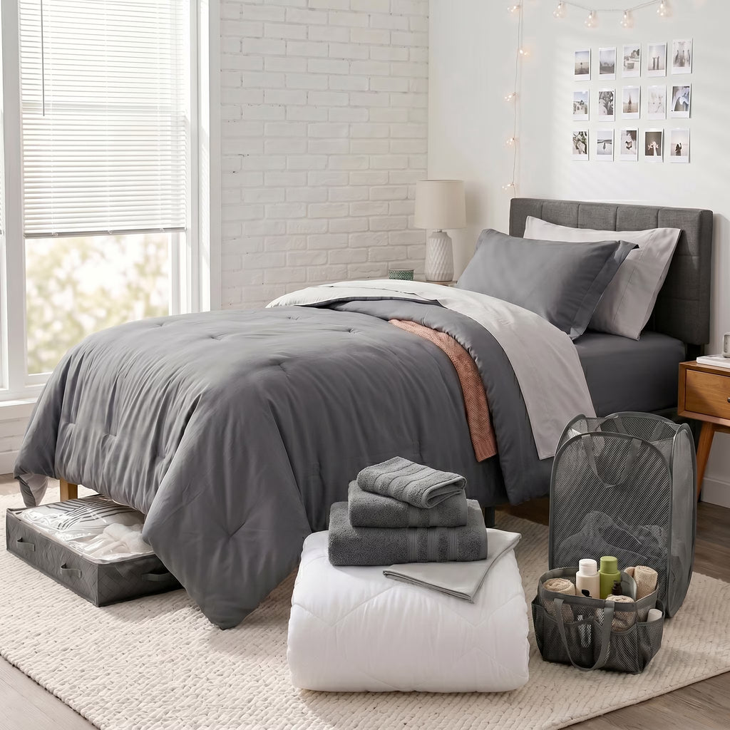 Complete Dorm Essentials Bed-In-A-Bag Set